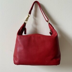 Coach Red Leather Shoulder Bag